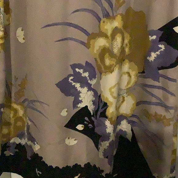 Anthropologie Leifsdottir Silk Dress Floral Purple - Picture 7 of 10